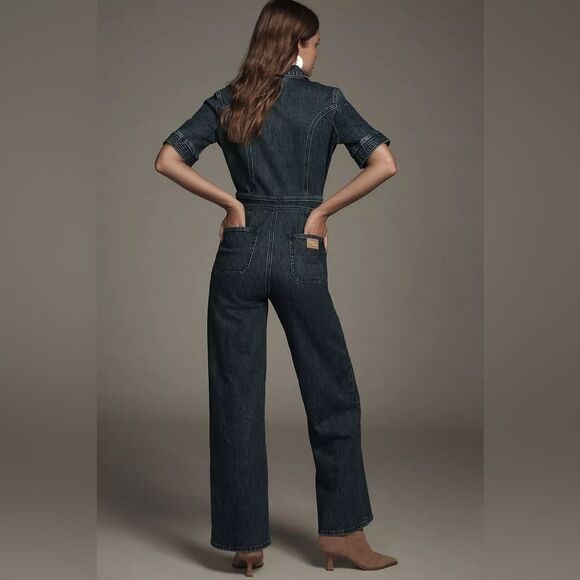 NEW Anthropologie Seventy + Mochi Elodie Denim Jumpsuit Size 2 - Picture 6 of 16